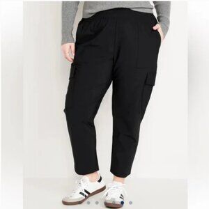 OLD NAVY High-Waisted SleekTech Cargo Ankle Pants Lightweight 4X NWT Stretch